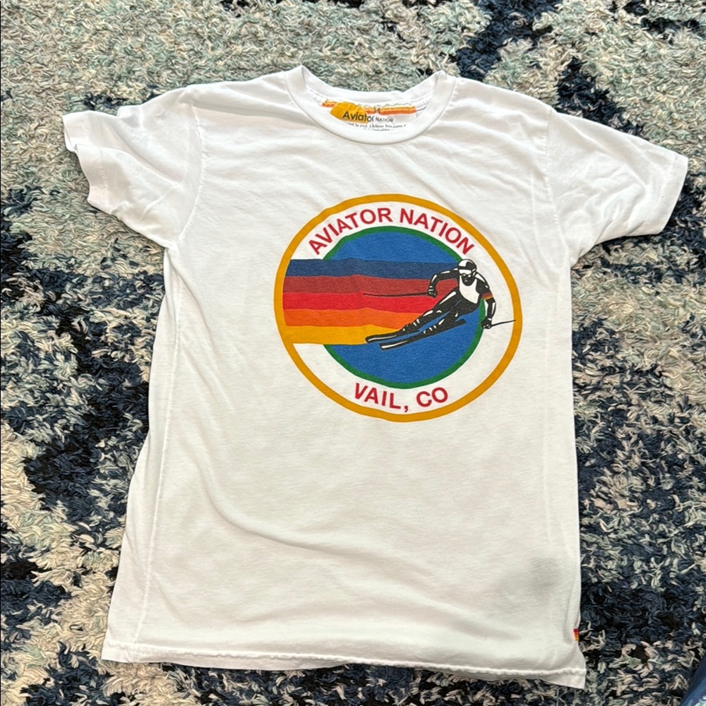 Aviator Nation Kids White Graphic T-Shirt
